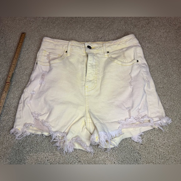 Risen Jeans Pants - Risen Destroyed Denim Shorts